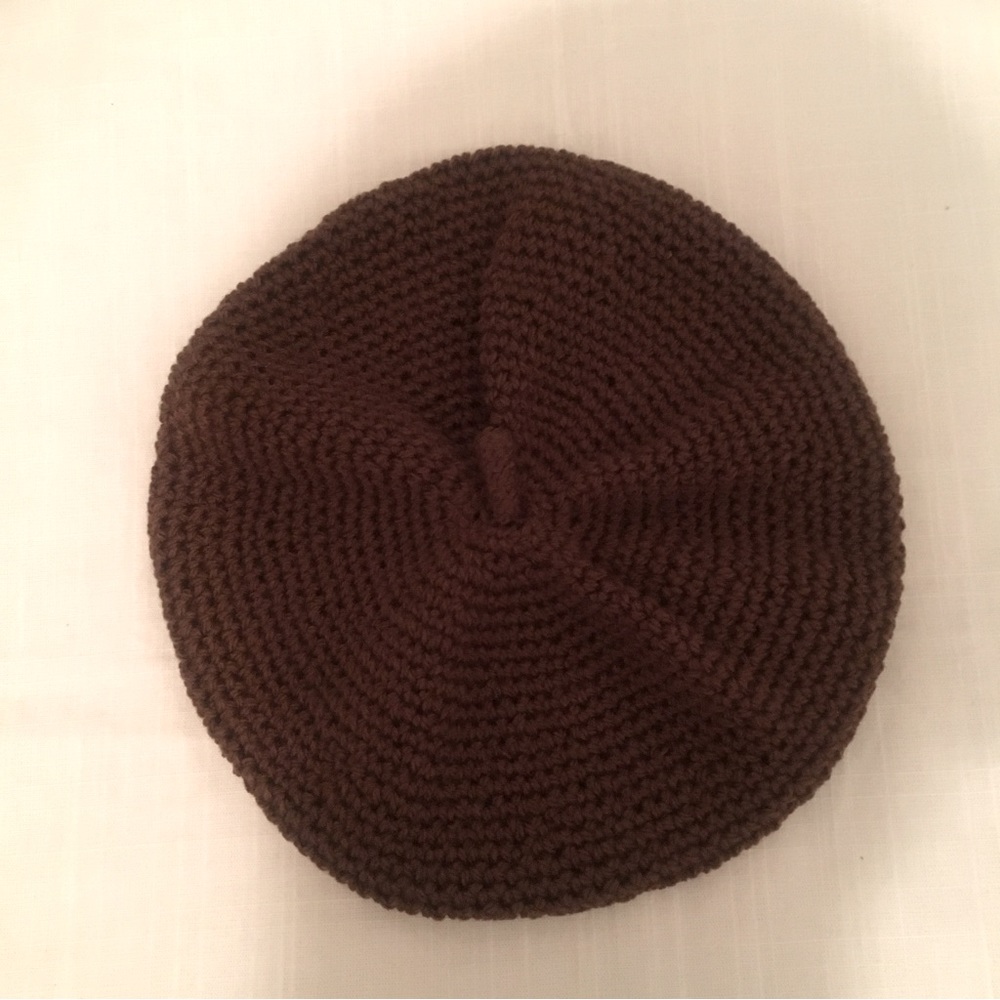 Brown Hand Crochet Beret